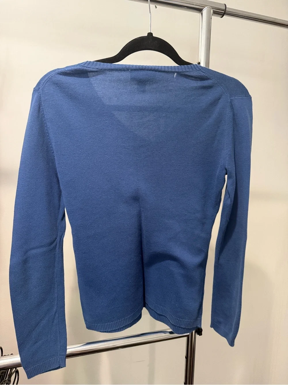 LOFT Blue V-Neck Lightweight Knit Sweater